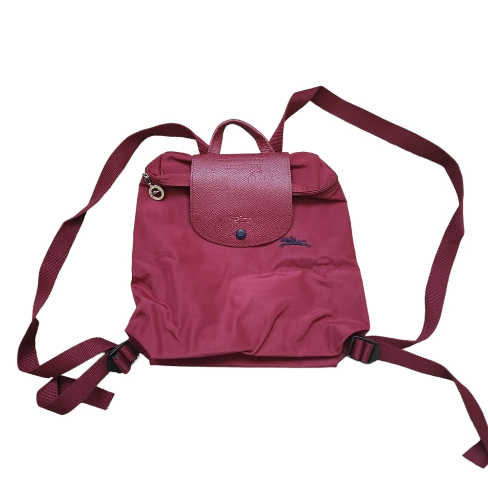 Longchamp Sac A Dos Le Pliage Modele Depose Burgundy Backpack